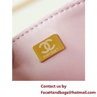 Chanel Grained Calfskin  &  Gold-Tone Metal Flap Bag with Top Handle Pink 2025